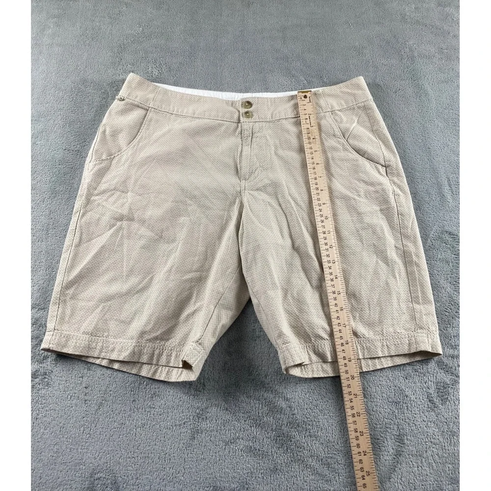 Columbia Omni-Shade Mens Shorts Tan Khaki Micro Dot Sun Protection Size 37x10